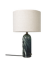 Gubi Gravity Table Lamp with emerald marble base and modern design, providing stylish lighting for contemporary interiors.