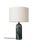 Gubi Gravity Table Lamp with emerald marble base and modern design, providing stylish lighting for contemporary interiors.