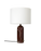 Maroon marble and white Gubi Gravity Table Lamp with a sleek, modern lighting design on a neutral background.
