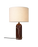 Maroon marble Gubi Gravity Table Lamp with a modern design, featuring a sleek lighting fixture on a sturdy base.