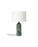 Gubi Gravity table lamp with emerald marble base and white shade, modern lighting fixture for stylish home decor