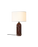 Gubi Gravity Table Lamp with maroon marble base and white shade, modern lighting fixture for stylish indoor decor