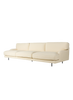 Gubi Flaneur 3-seater sofa in black matte Bouclé fabric, modern seating with sleek, comfortable design.