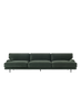 Gubi Flaneur 3-seater sofa in black matte finish with plush seating and modern design, perfect for stylish living spaces