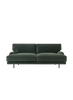 Gubi Flaneur 2-seater sofa with black matte finish, modern seating with sleek design and comfortable cushions.