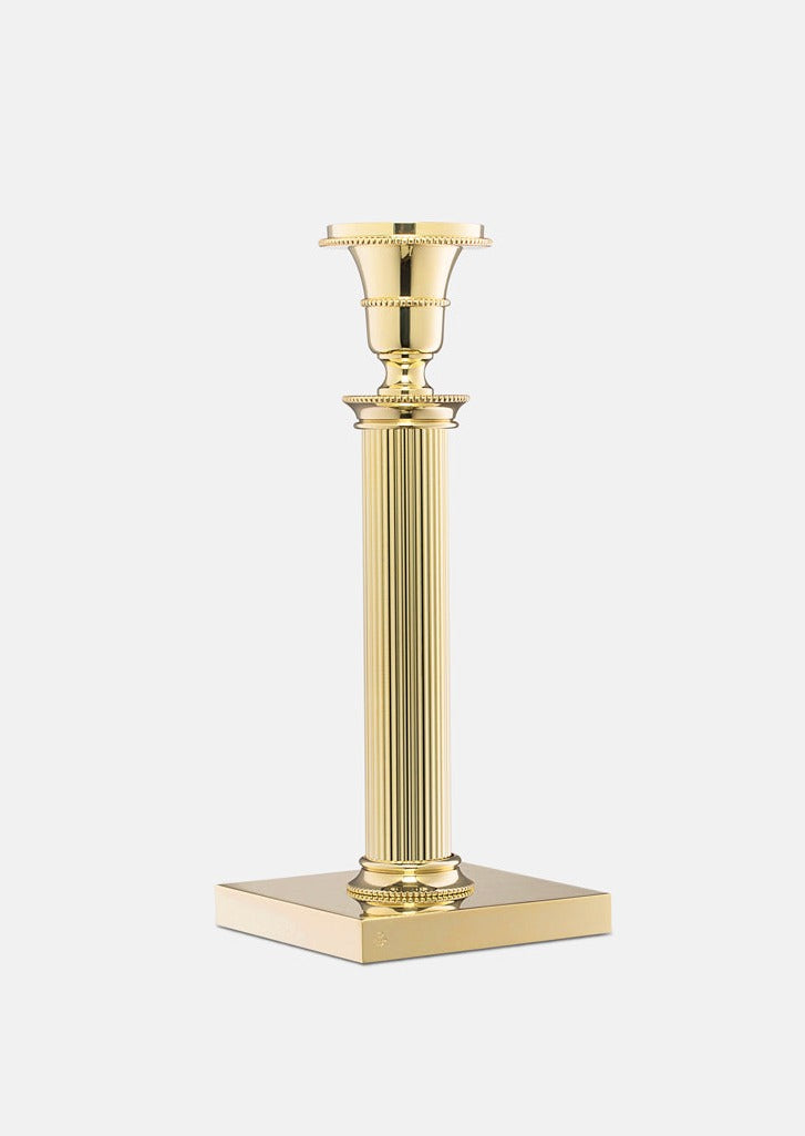 Skultuna Jubilee Candle Holder in brass with a sleek, modern design, perfect for stylish home accessories.