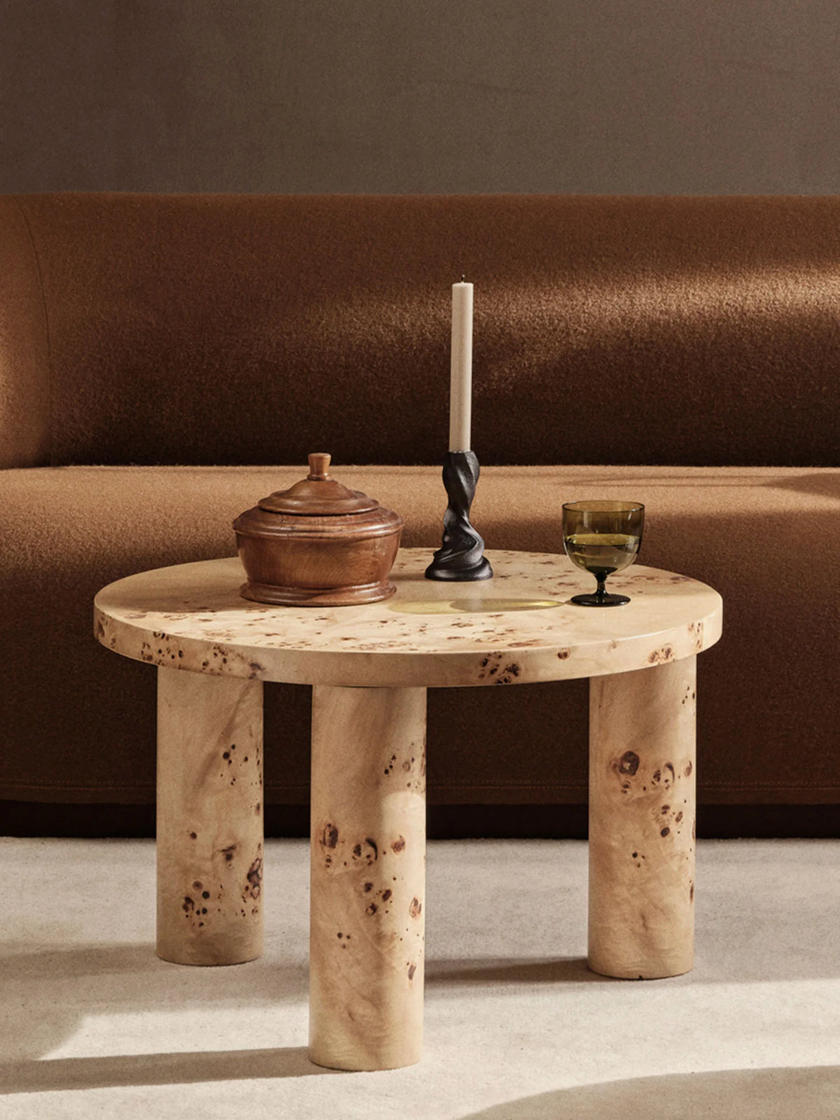 Burl Post Coffee Table - Small by Ferm Living