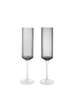 Ripple Champagne Flutes - Set of 2 by Ferm Living