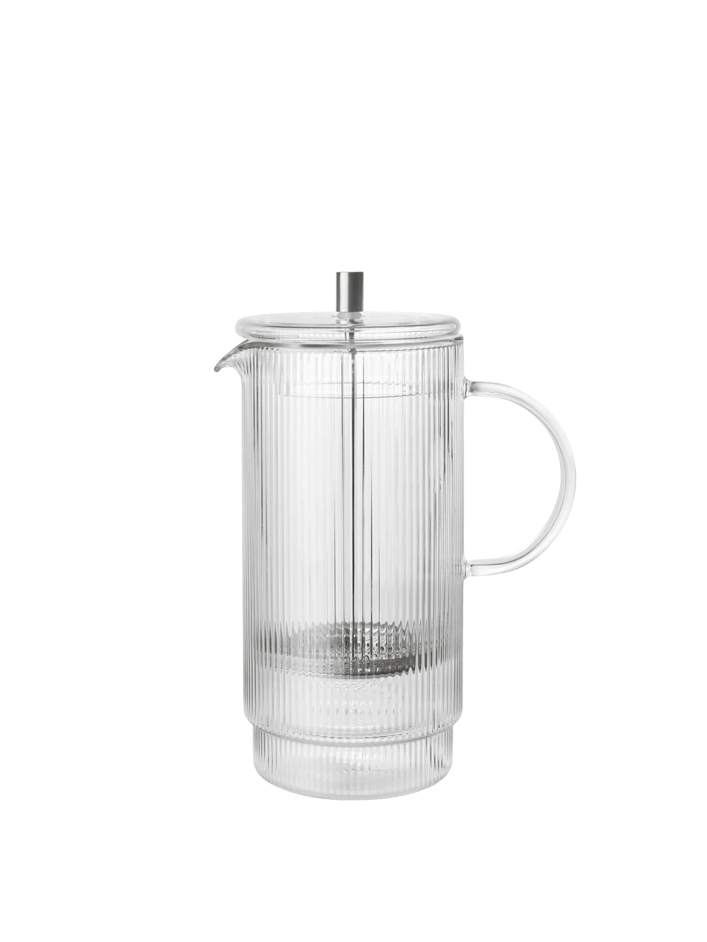 Ferm Living Ripple Thermal French Press in accessories, featuring a textured ripple design and a sleek, insulated glass carafe.