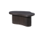 Ferm Living Isola coffee table with a round, textured surface and slim metal legs, modern and stylish for living room decor