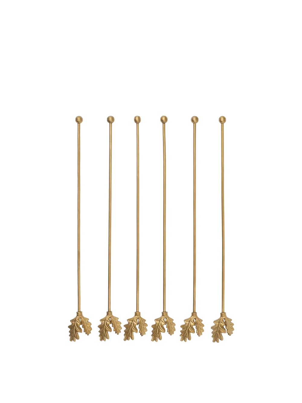 Oak Leaf Stir Sticks - Long - Set of 6 by Ferm Living