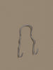 Ferm Living Curvature Double Hook in black metal, wall-mounted accessories hook with sleek, modern design.