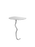 Ferm Living Curvature Wall Table mounted on wall, showcasing sleek modern design and smooth curved surface in a contemporary interior setting.