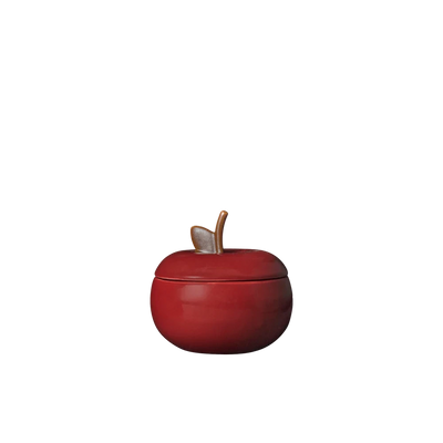 Ferm Living Apple Ceramic Container for kids, featuring a colorful apple design, suitable for storing small items or as decor.