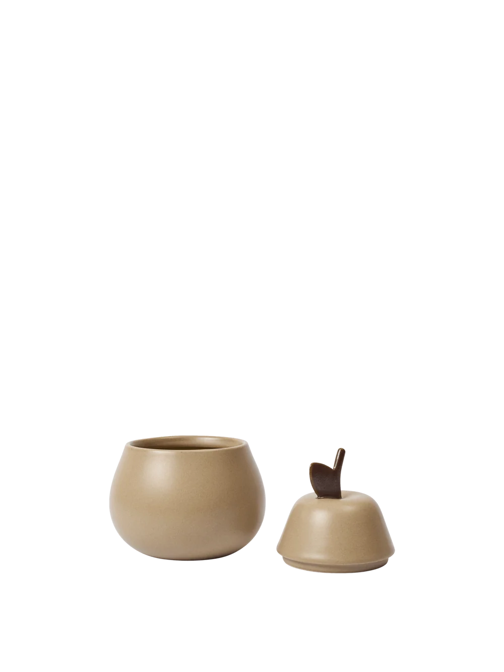 Ferm Living Pear ceramic container for kids, featuring a whimsical pear shape and colorful design ideal for children's decor.
