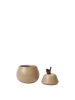 Ferm Living Pear ceramic container for kids, featuring a whimsical pear shape and colorful design ideal for children's decor.