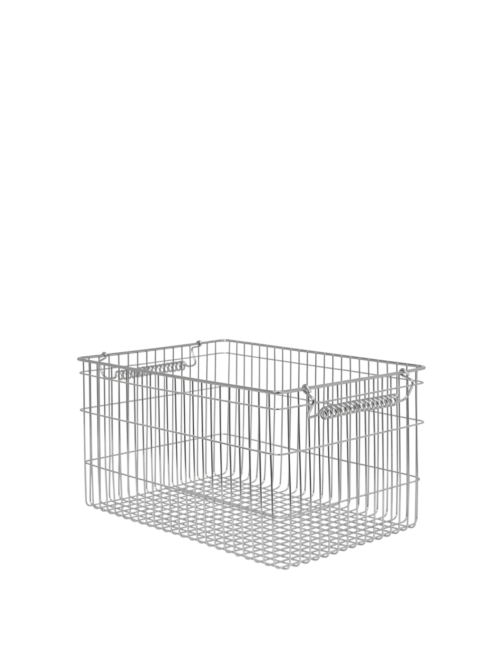 Set of two Ferm Living Cala stackable baskets in natural woven material, versatile accessories for organization and storage.