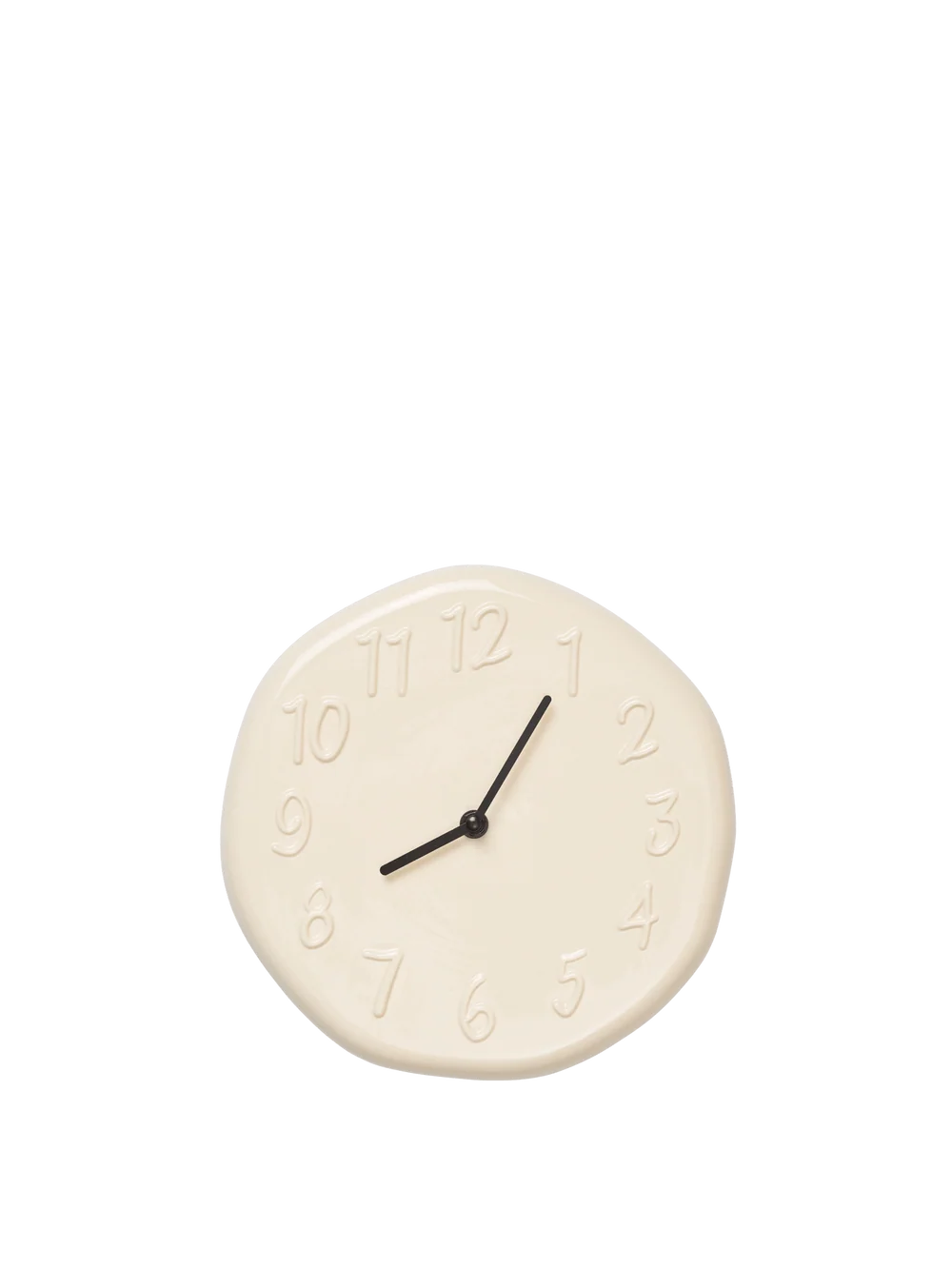 Ferm Living Loopi Wall Clock for Kids, modern round clock with colorful loops design, suitable for children's room decor