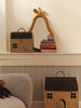 Ferm Living Casu Storage Houses set of 2 for kids, colorful fabric storage bins with playful house design.