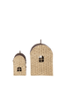 Ferm Living Casu Storage Houses set of 2 kids' storage containers with playful house designs in neutral colors