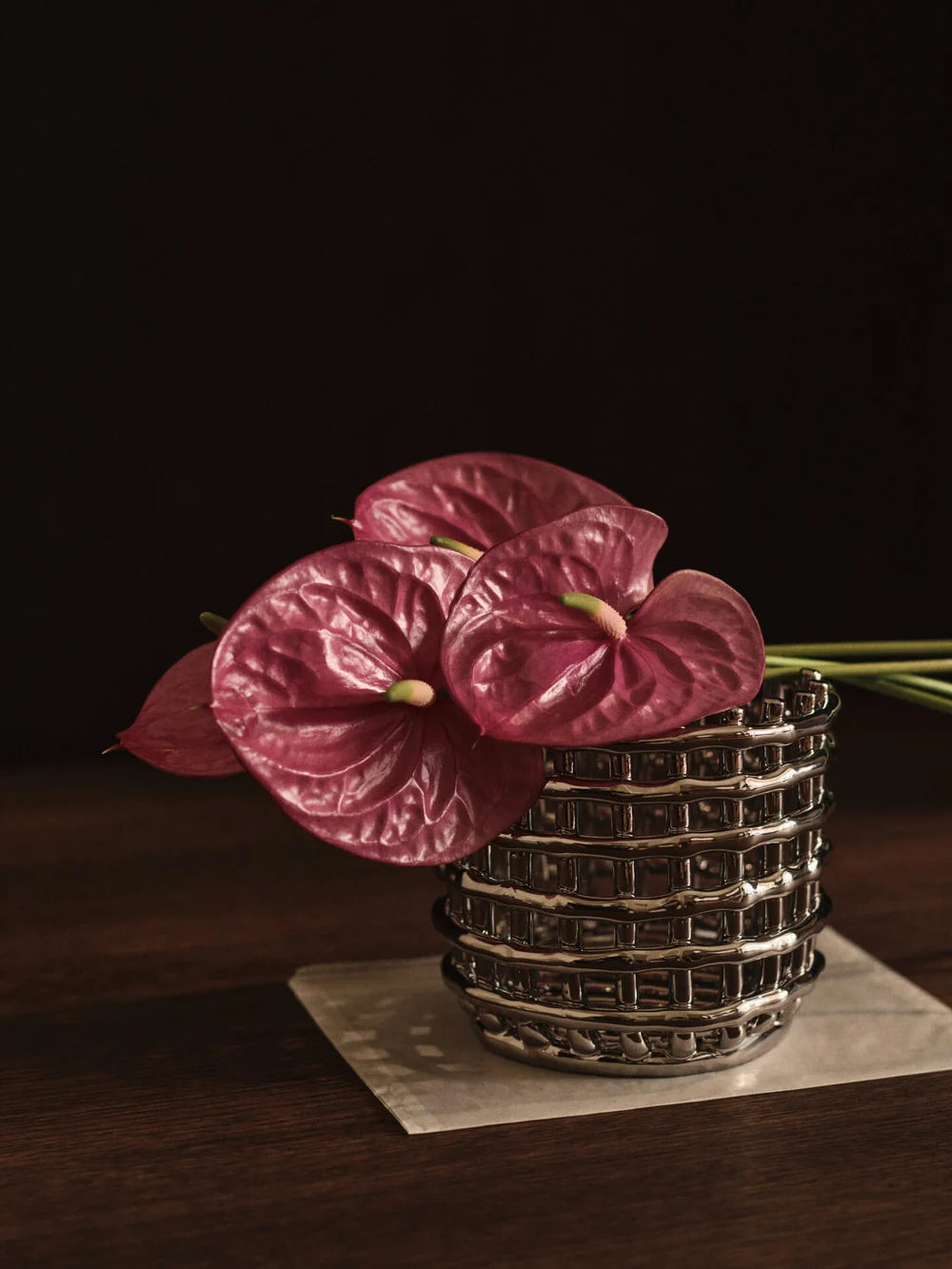 Ceramic basket accessory by Ferm Living with a sleek, modern design, perfect for stylish storage or decorative use.