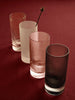 Set of two Ferm Living Ripple Highball Glasses with textured, wavy design, perfect for stylish drinking accessories.