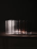Set of two Ferm Living Ripple Highball Glasses with textured, wavy design perfect for stylish beverages and entertaining.