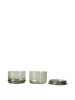 Ferm Living Boya stackable containers set of 2, stylish accessories with sleek design, ideal for organizing small items.