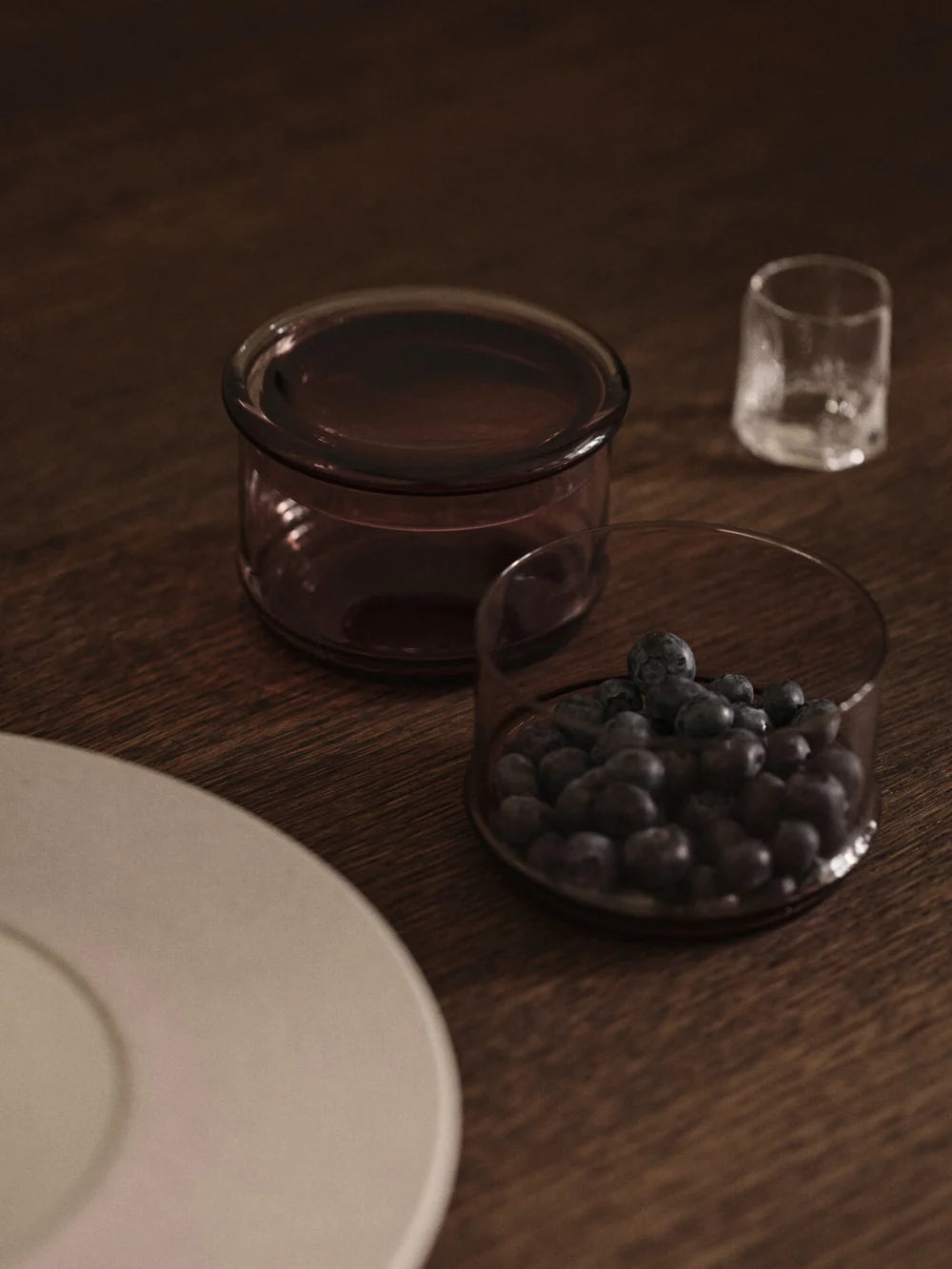 Ferm Living Boya stackable containers set of 2 made of durable accessories with sleek design and secure lids.