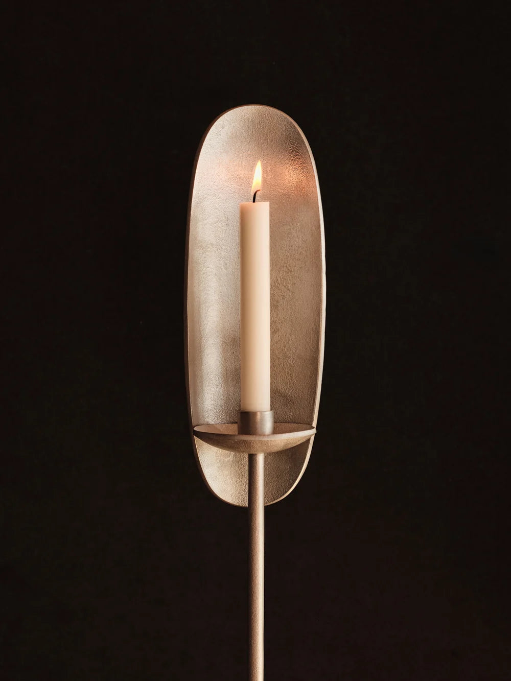 Ferm Living Agapé floor candle holder in black with a sleek, modern design, suitable for home decor accessories.