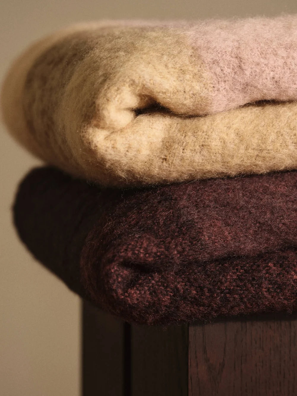 Blur Mohair Blanket by Ferm Living featuring soft, cozy mohair fabric in a stylish design, perfect for adding warmth to your space.