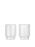 Set of two Ripple Thermal Glasses by Ferm Living with textured glass design, ideal for hot or cold beverages.