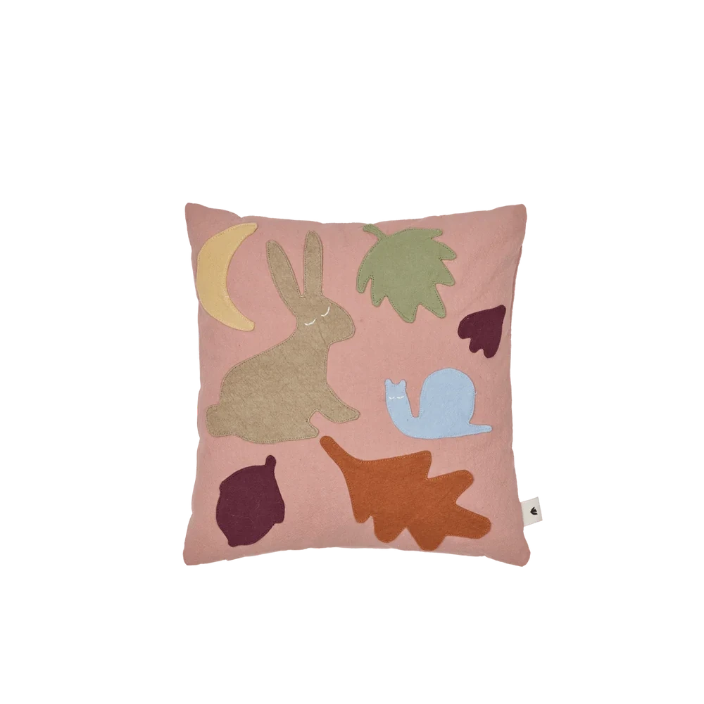 Ferm Living Lunden Cushion for kids, soft and colorful decorative pillow with playful pattern, perfect for children's rooms.