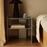Ferm Living Lager Side Table with wooden top and black metal frame, modern and minimalist design.