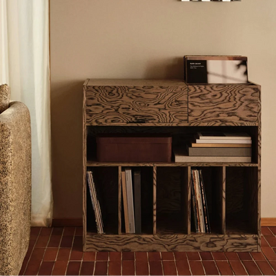 Ferm Living Cabri Media Cabinet, modern storage unit with wood finish and sleek design, ideal for living room media organization