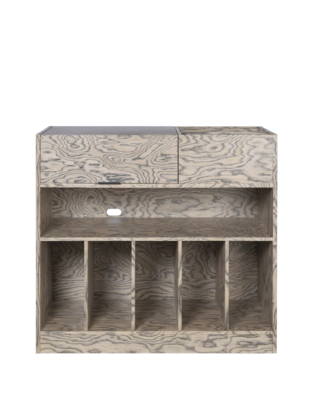 Ferm Living Cabri Media Cabinet in storage design with doors and compartments, made of wood with a sleek modern finish.
