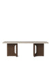 Androgyne Lounge Table by Audo Copenhagen in dark stained oak, showcasing sleek design and minimalist style.