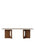 Androgyne Lounge Table by Audo Copenhagen with walnut finish and sleek modern design, shown from the front.