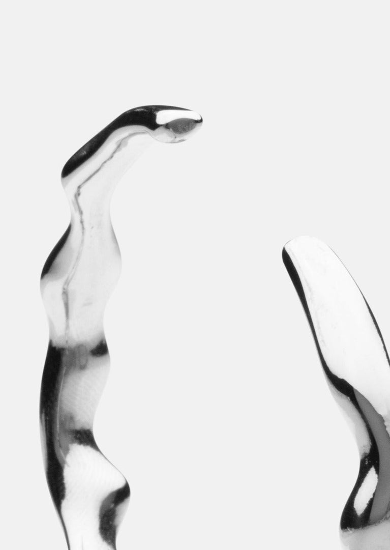 Silver plated chunky cuff bracelet by Skultuna featuring a bold, wide design with smooth, polished finish and minimalist style.