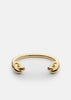 Gold-plated Massive Knot Cuff bracelet by Skultuna showcasing a bold, elegant accessory with a polished finish and intricate knot design.