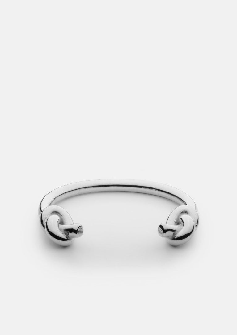 Silver plated Massive Knot cuff bracelet by Skultuna, featuring a bold, intertwined knot design in a stylish jewelry accessory.