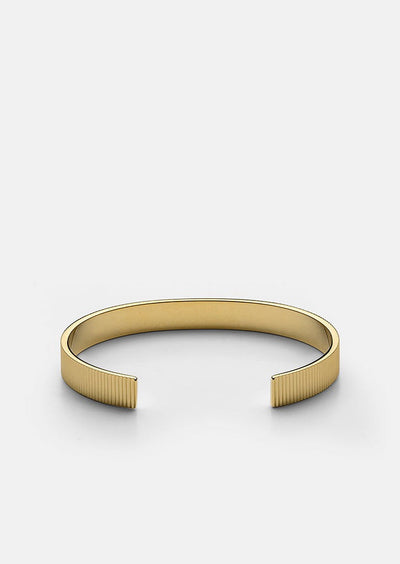 Ribbed Cuff - Gold Plated by Skultuna