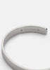 Silver plated ribbed cuff accessory by Skultuna featuring textured design and polished finish.