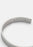 Silver plated ribbed cuff accessory by Skultuna featuring textured design and polished finish.