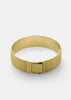 Ribbed Clasp Bangle - Gold Plated by Skultuna