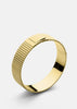 Ribbed Clasp Bangle - Gold Plated by Skultuna