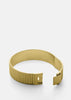 Ribbed Clasp Bangle - Gold Plated by Skultuna