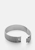 Ribbed Clasp Bangle - Silver Plated by Skultuna