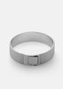 Ribbed Clasp Bangle - Silver Plated by Skultuna