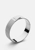Ribbed Clasp Bangle - Silver Plated by Skultuna